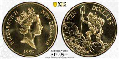 1997 $10 Gabriel's Gully AlBr MS69