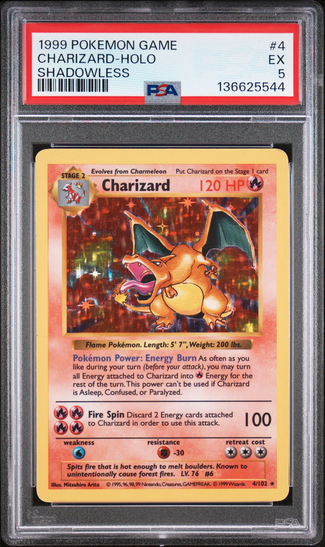 1999 Pokemon POKEMON GAME 1ST EDITION #4 Charizard-Holo front