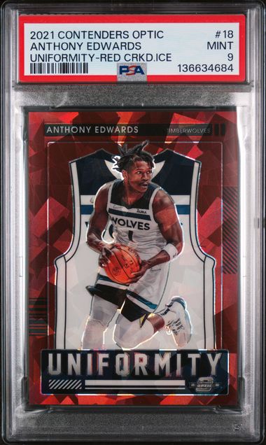 Panini Contenders Cracked Ice #18 Anthony Edwards front