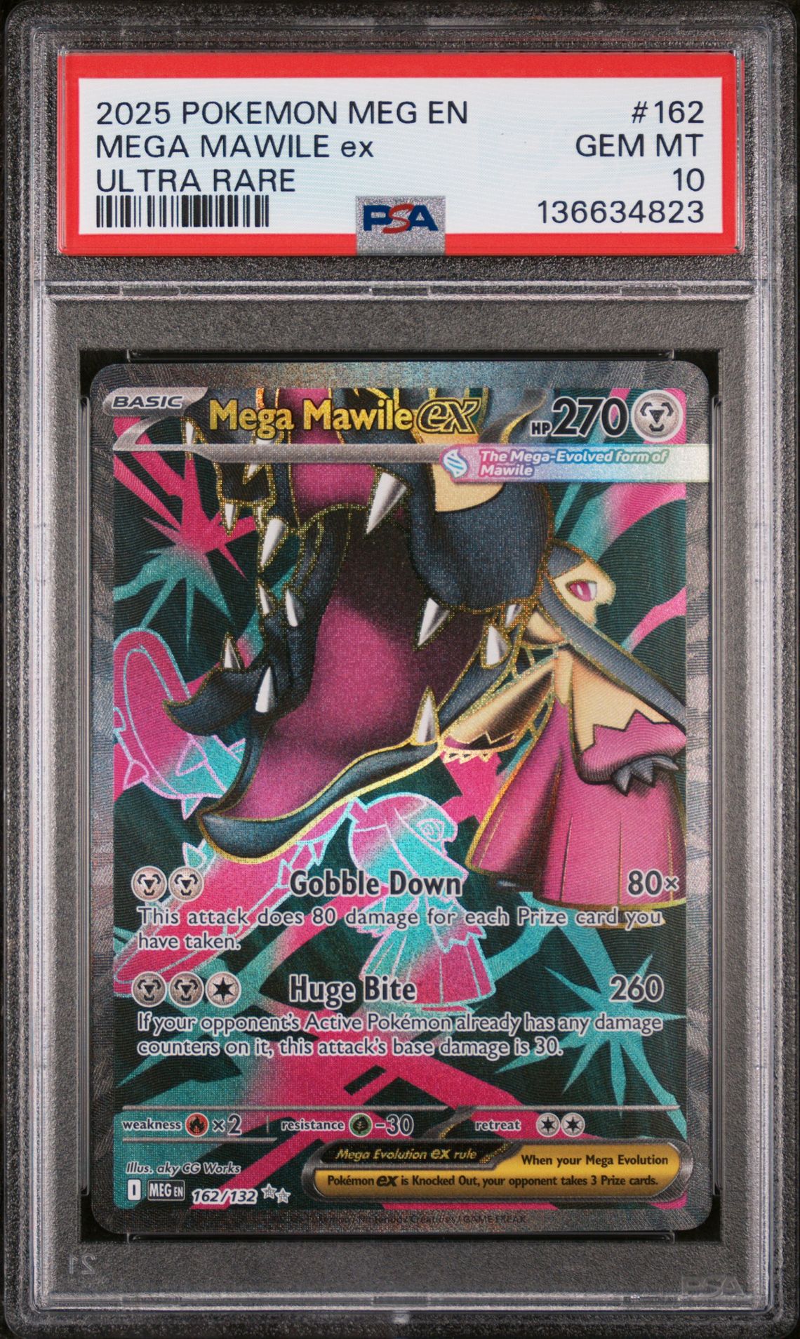 2025 Pokemon POKEMON MEG EN-MEGA EVOLUTION ULTRA RARE #162 Mega Mawile Ex front