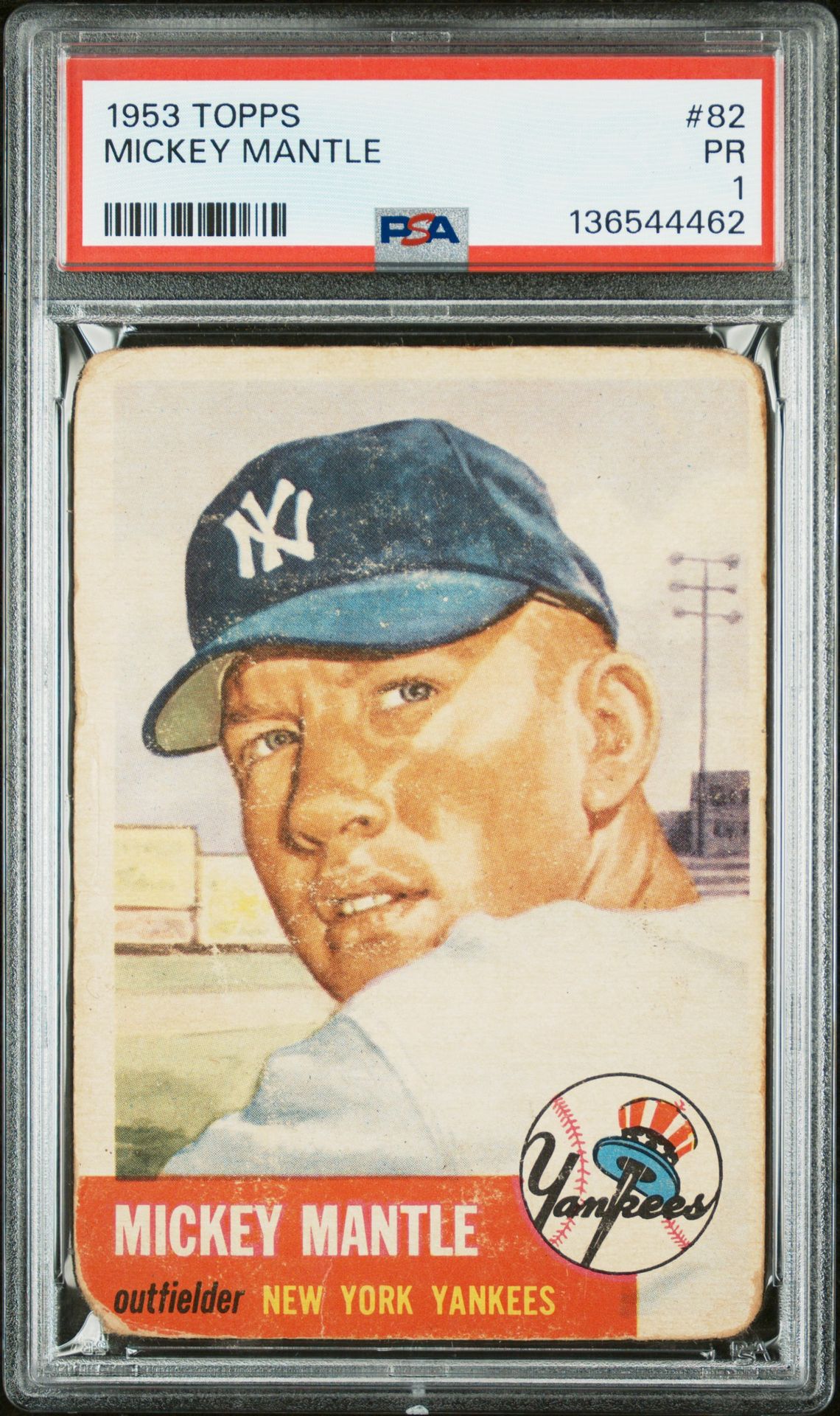 1953 Topps TOPPS #82 Mickey Mantle front