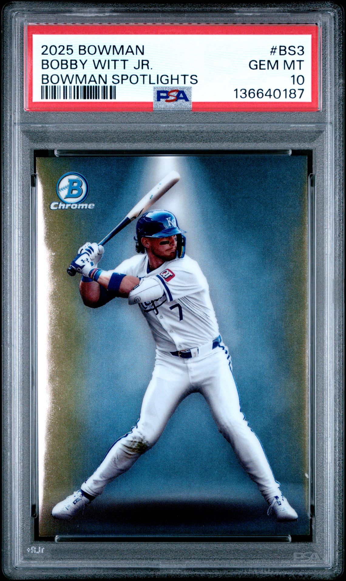 2025 Bowman BOWMAN BOWMAN SPOTLIGHTS #BS3 Bobby Witt Jr. front