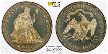 1873 50C Arrows PR63