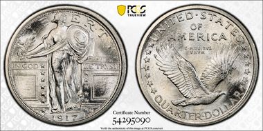 1917 25C Type 1 MS67FH