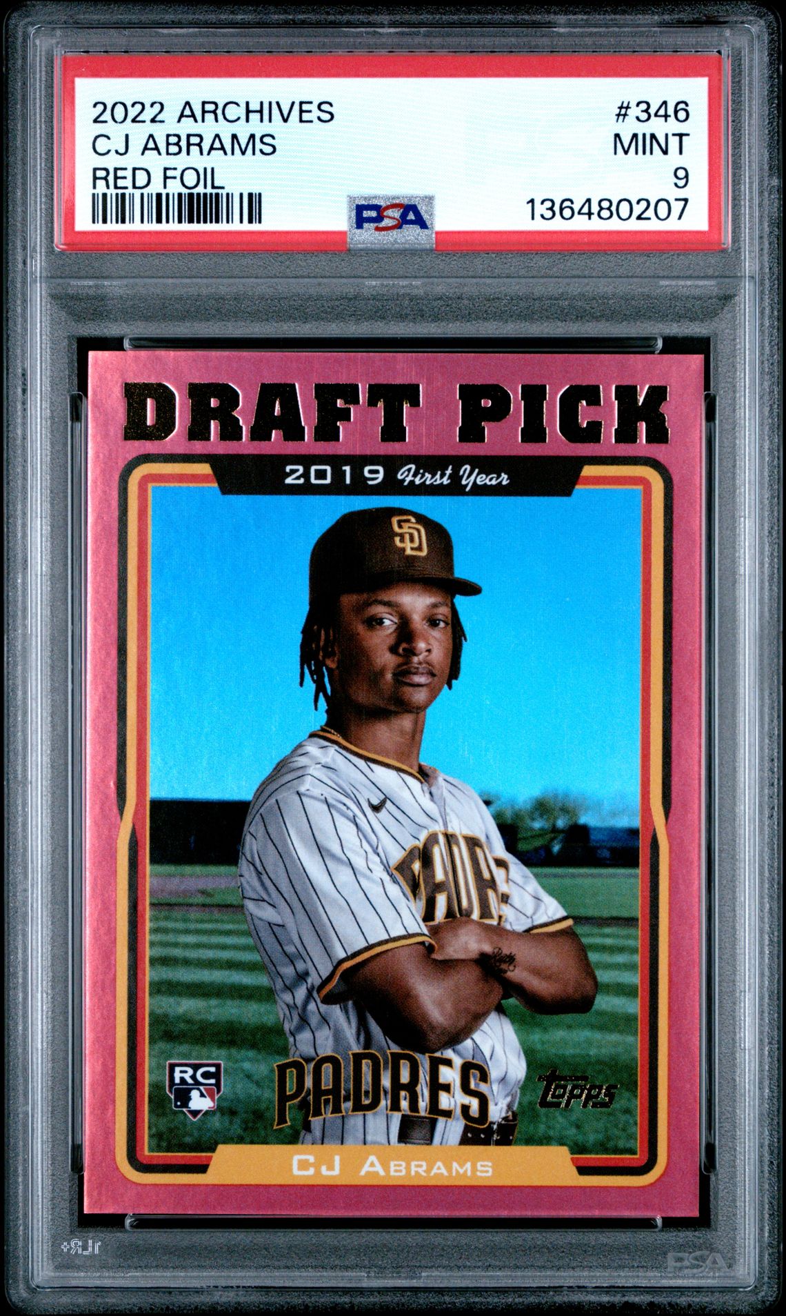 2022 Topps TOPPS ARCHIVES RED FOIL #346 Cj Abrams front