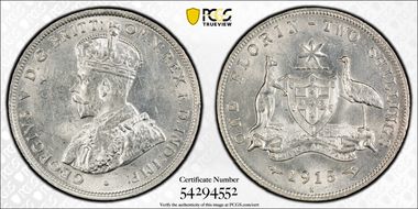 1915-H Florin MS62