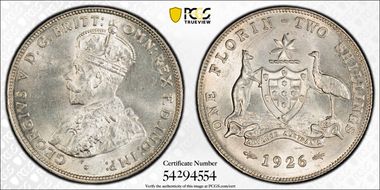 1926(m & sy) Florin MS64