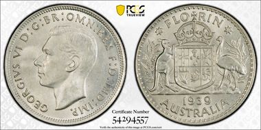 1939(m) Florin MS64