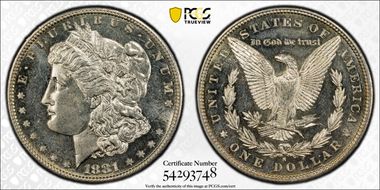 1881-S $1 MS62PL