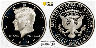 1998-S 50C Silver PR69DCAM