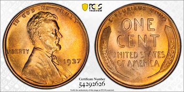 1937 1C MS67RD