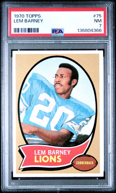 1970 Topps #75 Lem Barney front