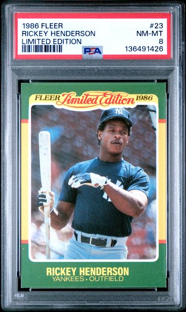 1986 Fleer FLEER LIMITED EDITION #23 Rickey Henderson front