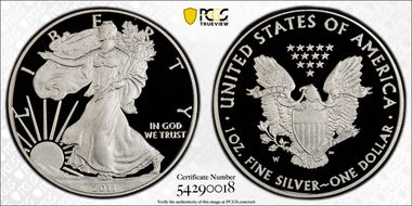 2011-W $1 Silver Eagle PR70DCAM