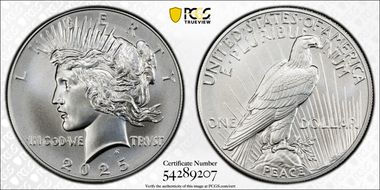 2025 $1 Peace Dollar MS69