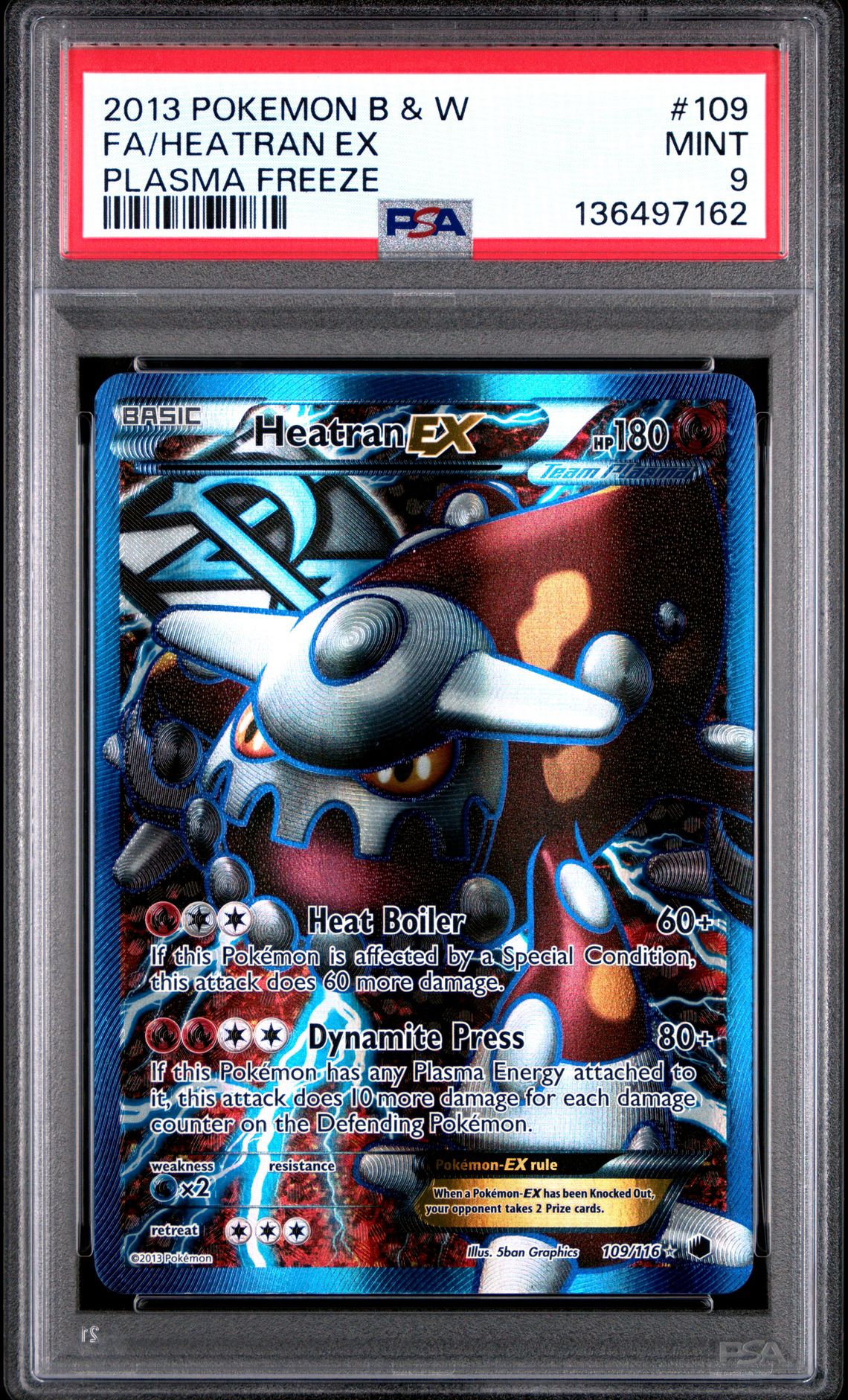 2013 Pokemon POKEMON BLACK & WHITE PLASMA FREEZE #109 Fa/Heatran Ex front