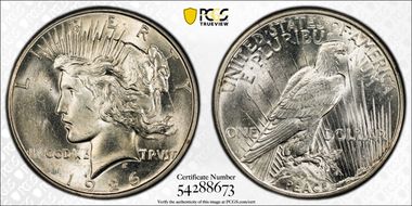 1926-D $1 VAM 1B, Extra Hair MS62