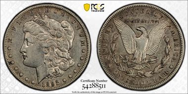 1892-CC $1 VF35