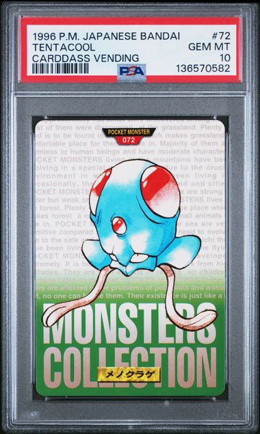 Tentacool card PSA 10, cert 136570582