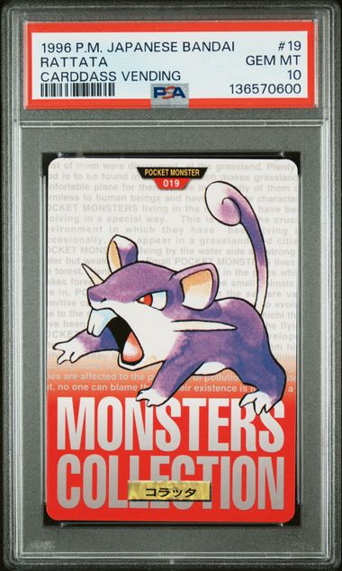 Rattata card PSA 10, cert 136570600