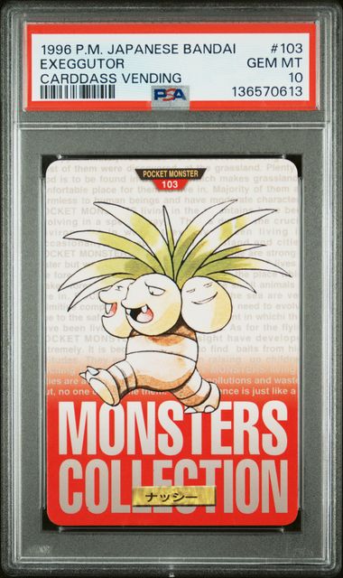 Exeggutor card PSA 10, cert 136570613