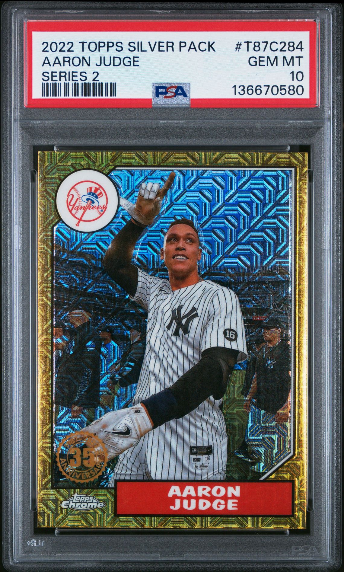 2022 Topps TOPPS SILVER PACK 1987 CHROME PROMO SERIES 2 #T87C284 Aaron Judge front