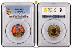 2021 $1 150 Ann. of RSPCA Dog MS67