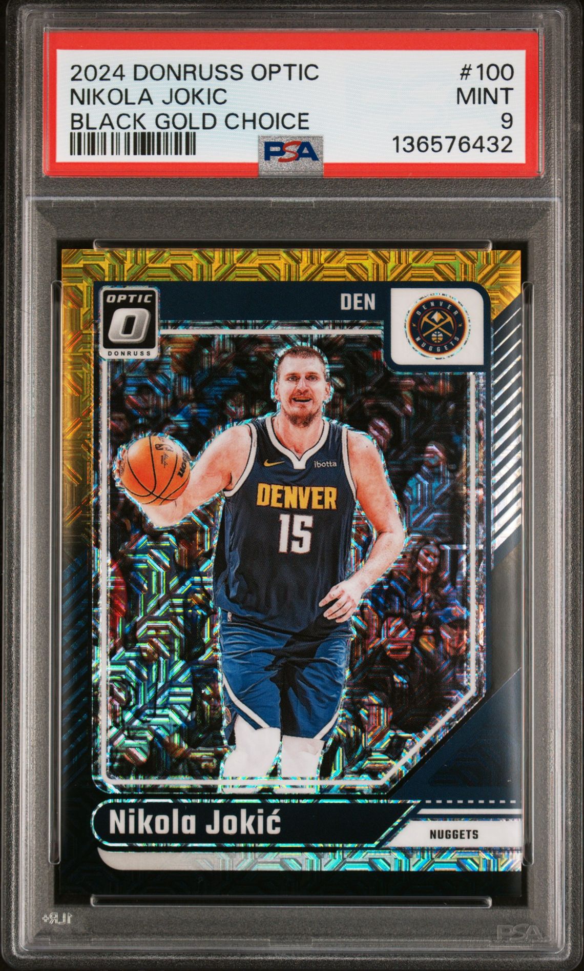 2024 Panini PANINI DONRUSS OPTIC BLACK GOLD CHOICE #100 Nikola Jokic front