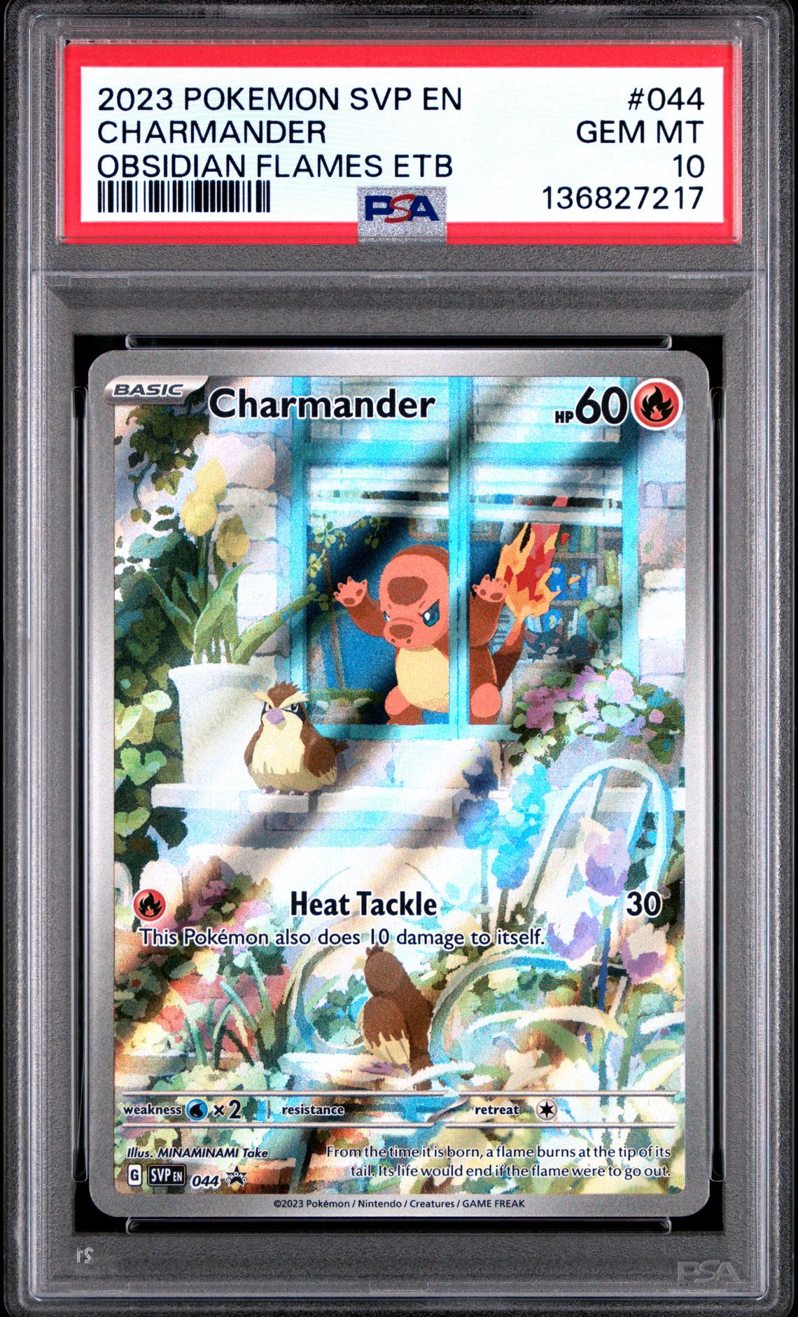 2023 Pokemon POKEMON SVP EN-SV BLACK STAR PROMO OBSIDIAN FLAMES ETB #044 Charmander front