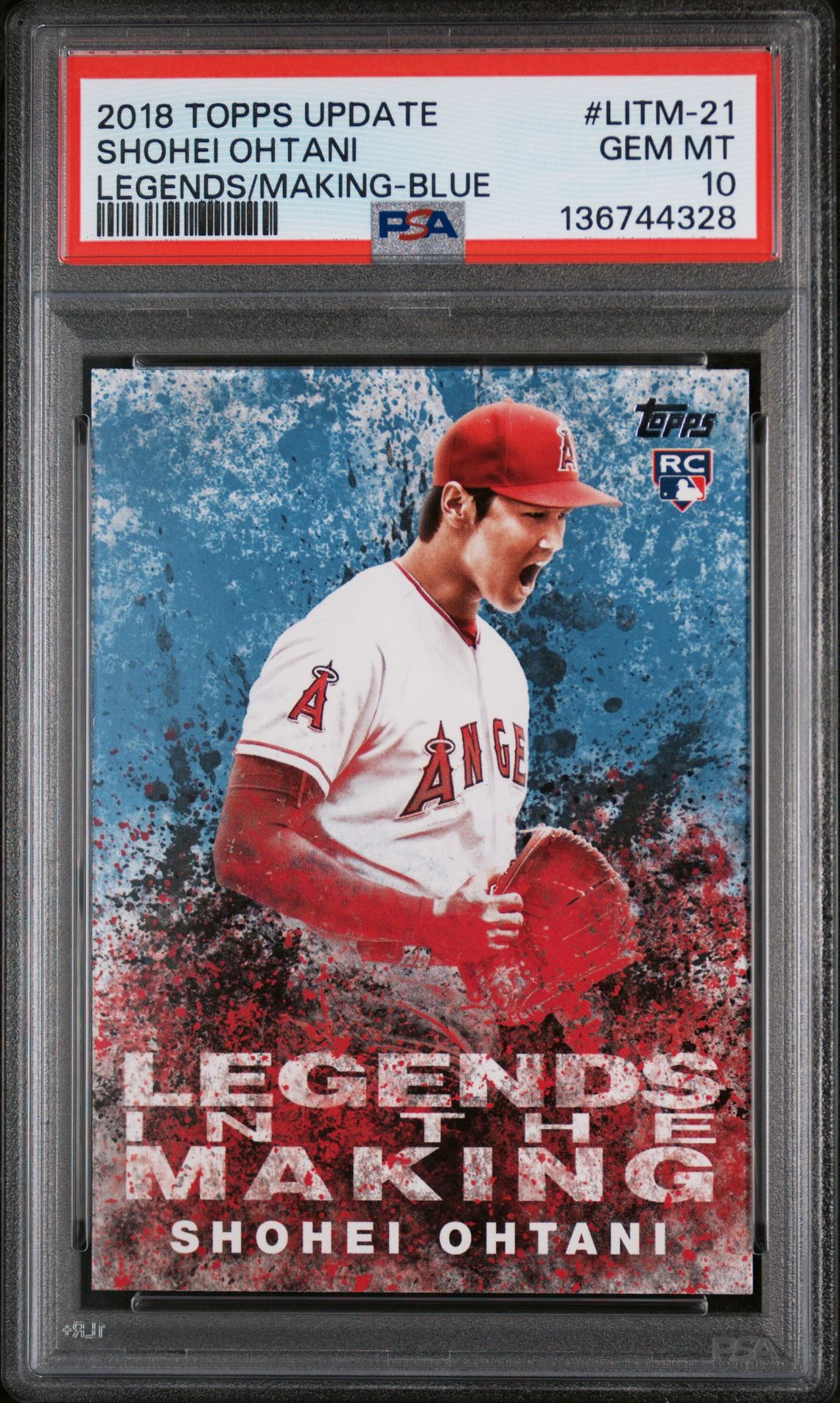 2018 Topps TOPPS UPDATE LEGENDS IN THE MAKING Blue #LITM-21 Shohei Ohtani front