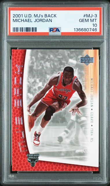 2001 U.D.Mj'Sback #MJ-3 Michael Jordan front