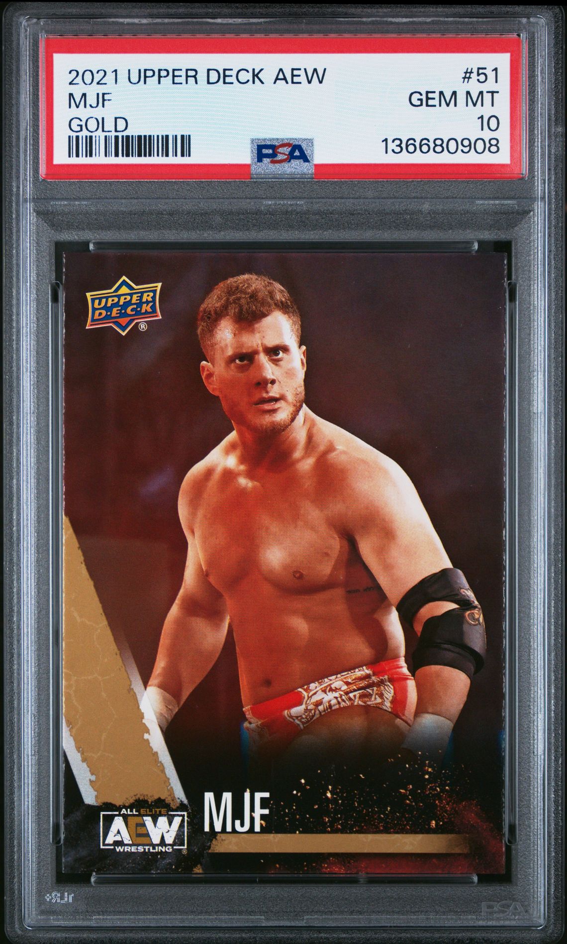 2021 Upper Deck UPPER DECK AEW GOLD #51 Mjf front