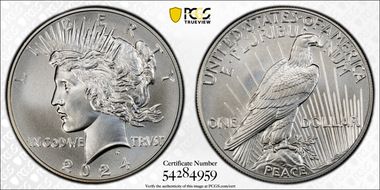 2024 $1 Peace Dollar MS69