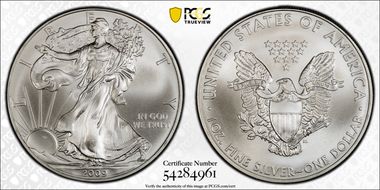 2009 $1 Silver Eagle First Strike MS69