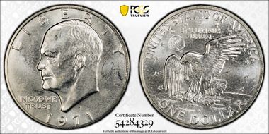 1971-S $1 Silver MS63