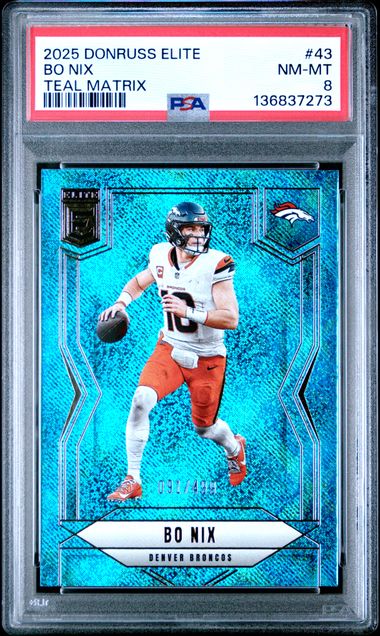 2025 Panini Donruss Teal #43 Bo Nix front