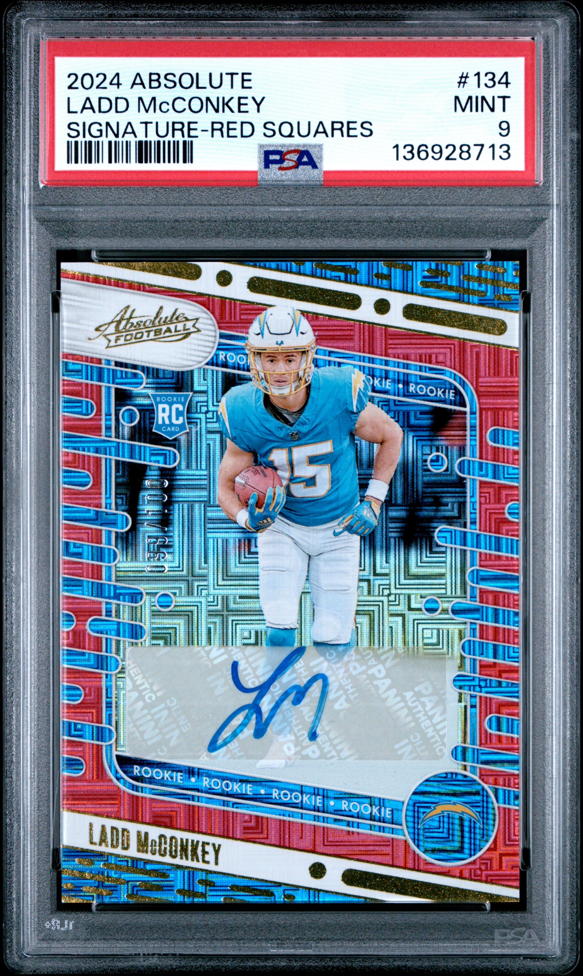 2024 #134 Ladd McConkey PSA 9 Panini Absolute
