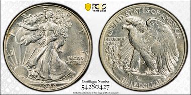 1944 50C AU55