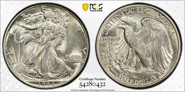 1944 50C AU58