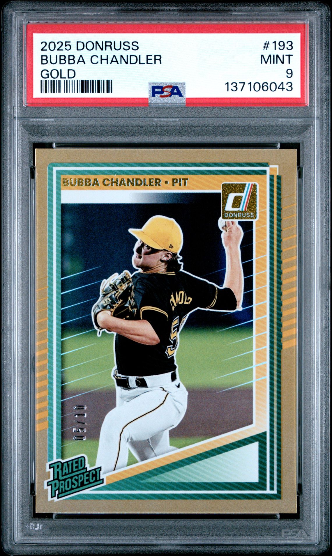 2025 Panini PANINI DONRUSS GOLD #193 Bubba Chandler front