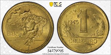 1945 Cruzeir Mald-676.07 MS65