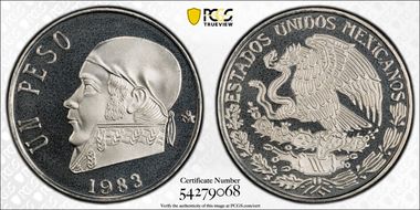1983-Mo Peso KM-460 Closed 8 PR69CAM