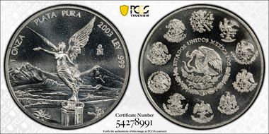 2003-Mo Onza Libertad Ag MS67