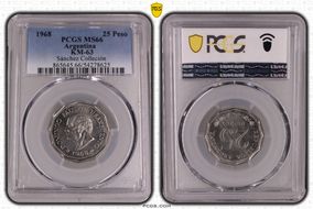 1968 25 Peso KM-63 MS66