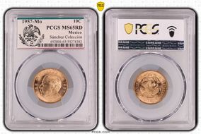 1957-Mo 10C MS65RD