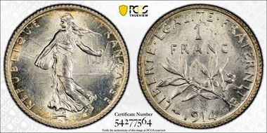 1914 1 Fr Gad-467 F-217 MS64