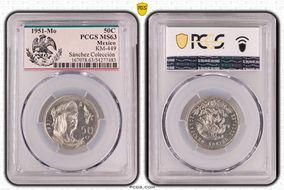 1951-Mo 50C KM-449 MS63