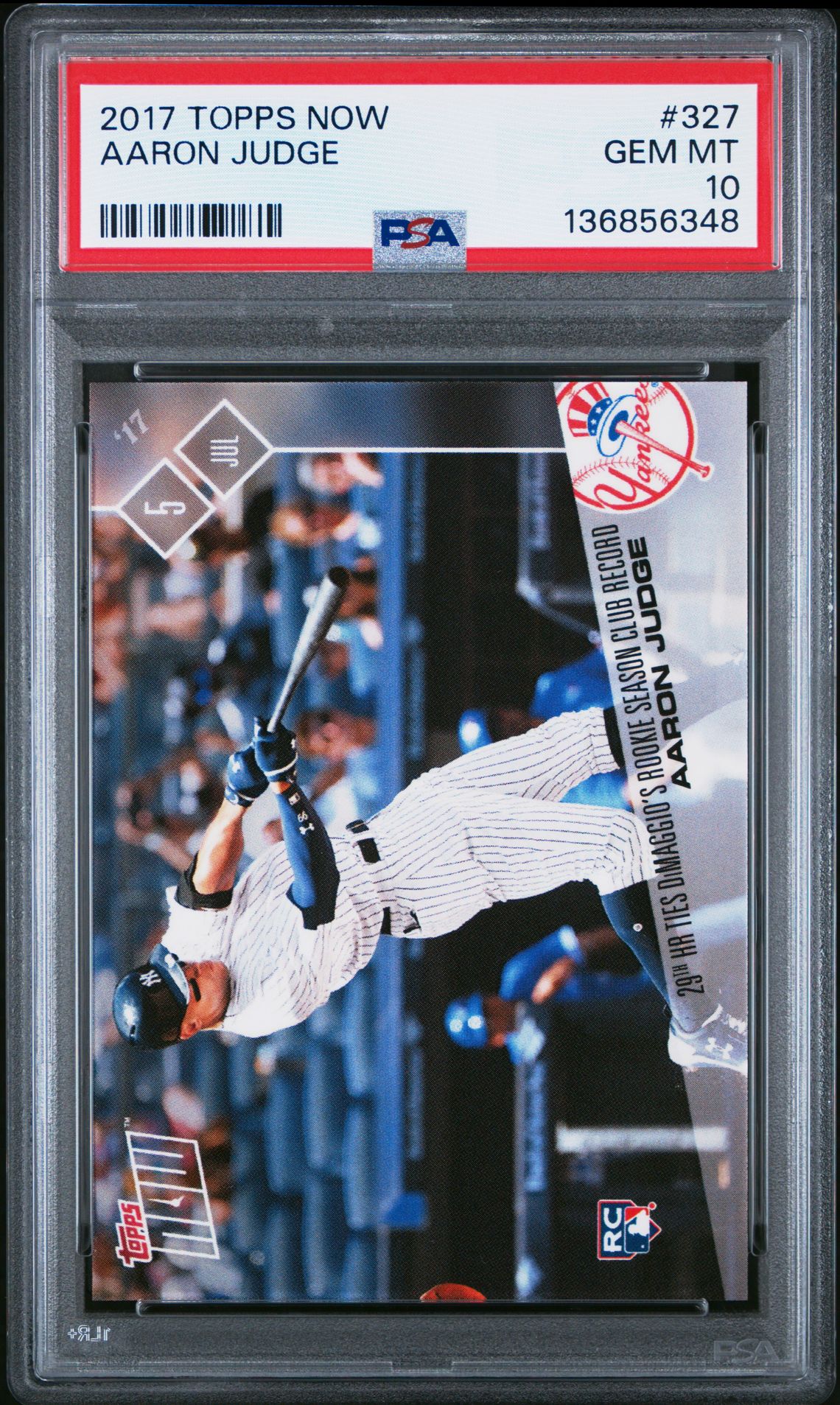 2017 Topps TOPPS NOW #327 Aaron Judge front