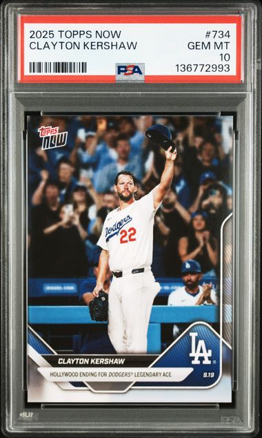 2025 Topps Topps Now #734 Kershaw front