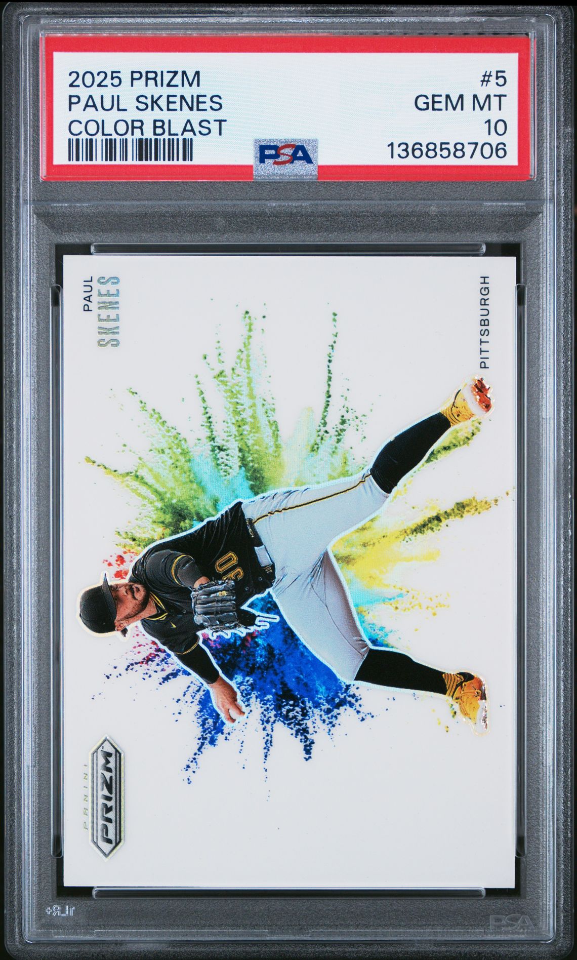 2025 Panini PANINI PRIZM COLOR BLAST #5 Paul Skenes front